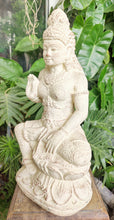 Home Decor: TABLE / GARDEN IDOL: Lotus Lakshmi Goddess Sculpture in Stone.