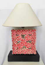 Home Decor: Hand Carved Table Lamp with Foral Motifs.