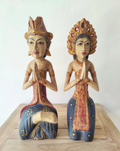 Home Decor: Tabletop Sculptures. Balinese wedding couple in traditional attire, handcrafted in wood.