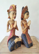 Home Decor: Tabletop Sculptures. Balinese wedding couple in traditional attire, handcrafted in wood.