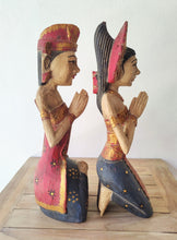 Home Decor: Tabletop Sculptures. Balinese wedding couple in traditional attire, handcrafted in wood.