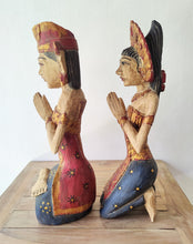 Home Decor: Tabletop Sculptures. Balinese wedding couple in traditional attire, handcrafted in wood.