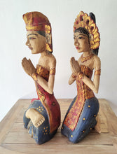 Home Decor: Tabletop Sculptures. Balinese wedding couple in traditional attire, handcrafted in wood.