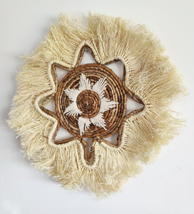 Home Decor - Large Natural Weave multipurpose wall hanging made from Banana Bark and Raffia.