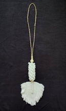 Home Decor - Wall Accent. Handmade Macrame Shell Leaf Tassel.