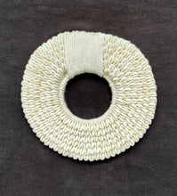 Home Decor - Tribal Style Shell Wall Decoration With Macrame Crochet Base "Cowrie Papua"