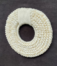Home Decor - Tribal Style Shell Wall Decoration With Macrame Crochet Base "Cowrie Papua"