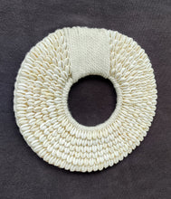 Home Decor - Tribal Style Shell Wall Decoration With Macrame Crochet Base "Cowrie Papua"