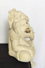 Home Decor Idol. Wooden Carved Lord Ganesha in Sitting Posture.