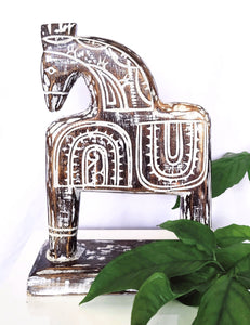 Home Decor Showpiece. Ornamental Tribal Design Trojan Horse Sculpture.