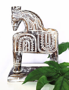 Home Decor Showpiece. Ornamental Tribal Design Trojan Horse Sculpture.