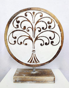 Home Decor: Tabletop Showpiece. Tree of Life Handmade Wood Sculpture.