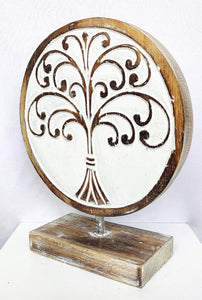 Home Decor: Tabletop Showpiece. Tree of Life Handmade Wood Sculpture.