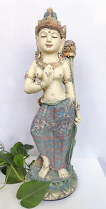 Home Decor: Goddess Devi Tara Standing Sculpture in Stone.