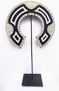 Home Decor. Table / Wall  Showpiece. Unique Sea Shell and Beads, Papua Tribes Decorative Necklace.