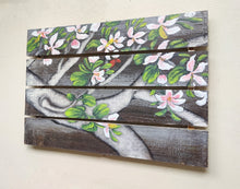 Home Decor: EXQUISITE WALL HANGING DECOR: Beautiful Hand Painted Flowers on Wooden panels.