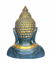 Home Decor Table - Outdoor idol. Lord Buddha Bust Carved in Stone. "Smiling Buddha" 