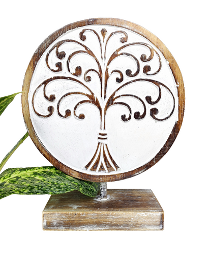 Home Decor: Tabletop Showpiece. Tree of Life Handmade Wood Sculpture.