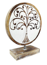 Home Decor: Tabletop Showpiece. Tree of Life Handmade Wood Sculpture.