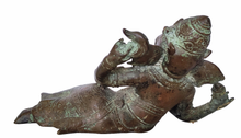 Home Decor: Tabletop Statue. Reclining Ganesha Statue in bronze.