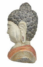 TABLE / GARDEN DECOR: Beautiful Meditating Buddha Head Statue in stone.