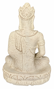 TABLE - OUTDOOR DECOR: Beautiful Stone Meditating Buddha, sitting in Lotus Pose.