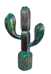 Home Decor. Tabletop Showpiece. Wooden Handcrafted Cactus Sculpture.