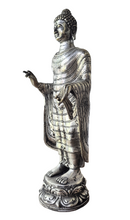 Home Decor. Tabletop Idol. Enlightened Lord Buddha Bronze Standing Sculpture.