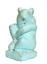 OUTDOOR DECOR / TABLETOP DECOR: Gorgeous hand carved Stone frog from Indonesia.
