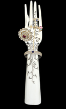 Home Decor. Tabletop Showpiece - Accessories Holder. Lovely Hand Sculpture with Painted Floral Motifs.