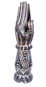 Home Decor. Tabletop Ornament. Wooden Buddha Hand Sculpture. Incense Holder