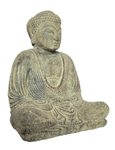 TABLE - OUTDOOR DECOR: Beautiful Stone Meditating Buddha, sitting in Lotus Pose.