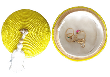 Table Decor - Trinket Box. Beautiful Handcrafted natural bamboo, beaded box.
