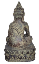 Home Decor. Table - Garden Statue. Cute Stone Sculpture of Lord Buddha, in Deep Meditation.