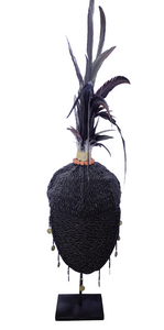 Home Decor - Table Accent. ASMAT CEREMONIAL HEADDRESS, tribal Papua ornament.