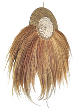 Home Decor: Large Gorgeous Handmade Seashells, Raffia Decorative Boho Wall Art.