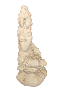 Home Decor: Table - Garden Statue. Solid Meditating Stone Sculpture of Lord Shiva. "Shiva Blessing"