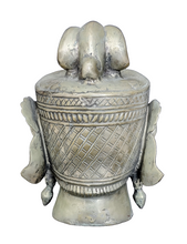 Home Decor. Tabletop Idol. Far Eastern Bronze Head Sculpture of Lord Buddha, depicted as a King.