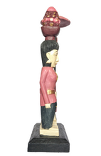 Home Decor. Tabletop Sculpture.
Hand Carved and Painted Wooden Figures on a rustic base - Melasti, a Hindu Ceremony.