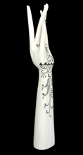 Home Decor. Tabletop Showpiece - Accessories Holder. Lovely Hand Sculpture with Painted Floral Motifs.
