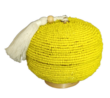 Table Decor - Trinket Box. Beautiful Handcrafted natural bamboo, beaded box.
