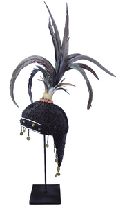 Home Decor - Table Accent. ASMAT CEREMONIAL HEADDRESS, tribal Papua ornament.