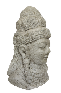 Home Decor Statue: Vintage Finish Stone Bust of Goddess Dewi Sri.