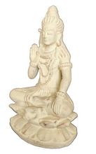 Home Decor: Table - Garden Statue. Solid Meditating Stone Sculpture of Lord Shiva. "Shiva Blessing"