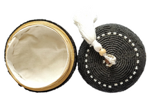 Table Decor - Trinket Box. Beautiful Handcrafted natural bamboo, beaded box.