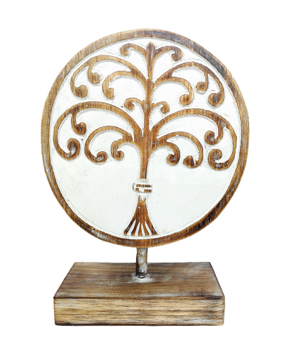 Home Decor: Tabletop Showpiece. Tree of Life Handmade Wood Sculpture.