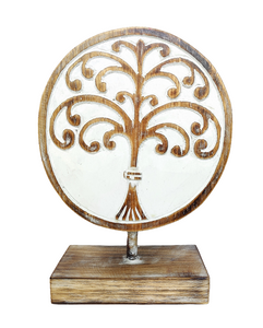 Home Decor: Tabletop Showpiece. Tree of Life Handmade Wood Sculpture.
