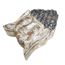 Home Decor. Table Decor-Storage Accessory. Hand-carved Wooden Trinket - Puzzle Box, "Glorious Buddha"