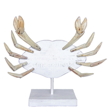 Home Decor: Tabletop Accent. Wooden Handcrafted Crab Sculpture. "Mr. Crab".