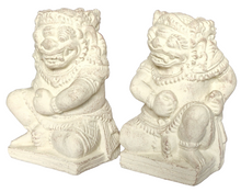 Home Decor. Tabletop Showpieces. Pair of Handcrafted Stone Sculptures of Togog's from Bali, "The Guardians".